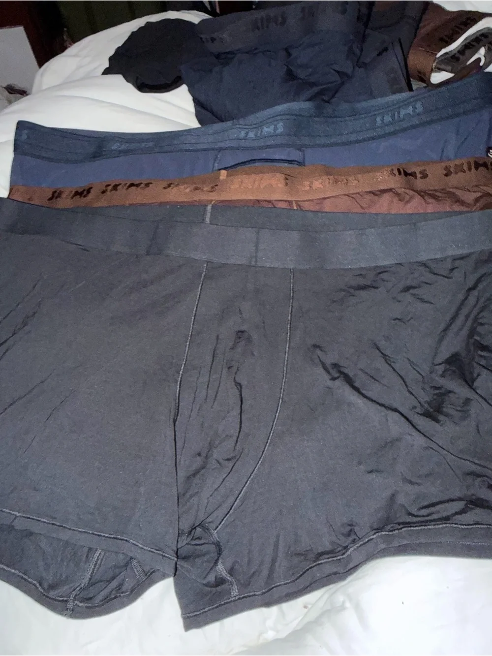 Men's Cotton-Blend Boxer Briefs – Navy & Brown sz 4x 5 pack